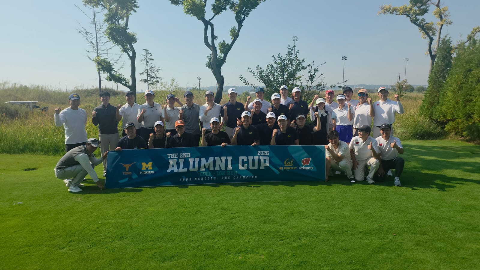 All four schools at the 2026 Alumni Cup golf championship, Orange Dunes Yeongjong